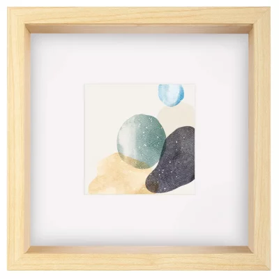 Thumbnail von 3D-Bilderrahmen Shape (MDF) mit Passepartout Birke 25x25 cm (12x12 cm)