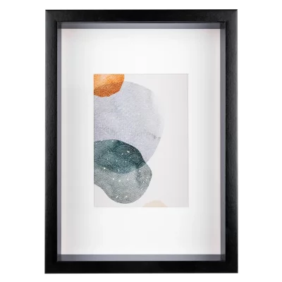 Thumbnail von 3D-Bilderrahmen Shape (MDF) mit Passepartout Schwarz 21x29,7 cm (12x17 cm)