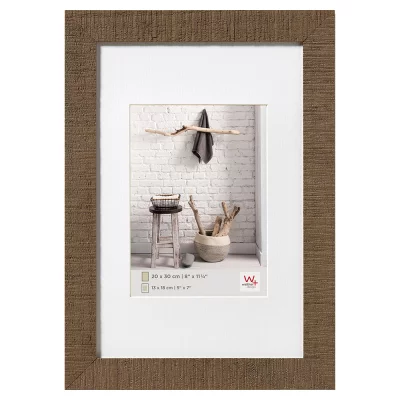 Houten kader Home met passe-partout 10x15 cm (7x10 cm) | middenbruin | normaal glas (2 mm)