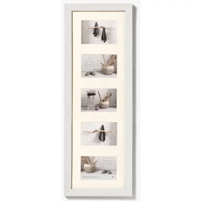Multi fotokader Home voor 5 foto's 5x 10x15 cm | polair wit | normaal glas (2 mm)