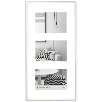 Multi fotokader van kunststof Geleria voor 3 foto’s 3x 10x15 cm | wit | normaal glas (2 mm)