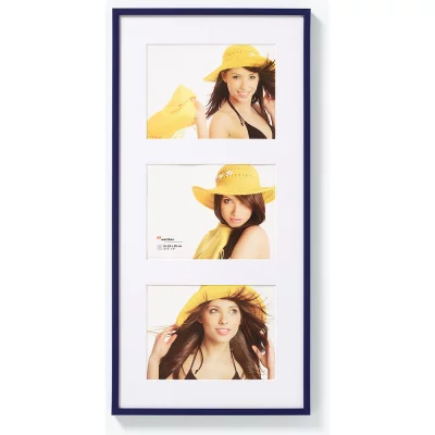 Multi fotokader New Lifestyle voor 3 foto's 10x15 cm | blauw | normaal glas (2 mm)