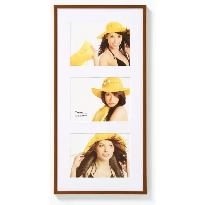 Multi fotokader New Lifestyle voor 3 foto's 10x15 cm | brons | normaal glas (2 mm)