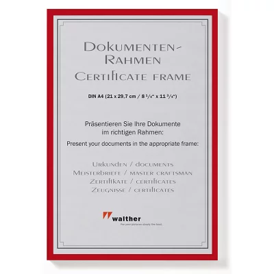 Kunststof kader New Lifestyle 21x29,7 cm (A4) | rood | normaal glas (2 mm)