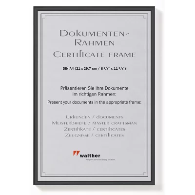 Kunststof kader New Lifestyle 21x29,7 cm (A4) | zwart | normaal glas (2 mm)