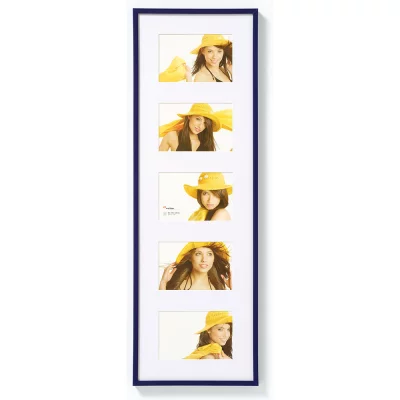 Multi fotolijst New Lifestyle voor 5 foto's 10x15 cm | blauw | normaal glas (2 mm)