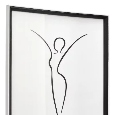 Houten kader Silhouette (MDF) 10x15 cm | zwart | normaal glas (2 mm)