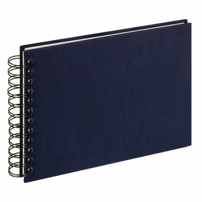 Spiraal fotoboek Cloth - 40 pagina's, 23x17 cm 23x17 cm | donkerblauw