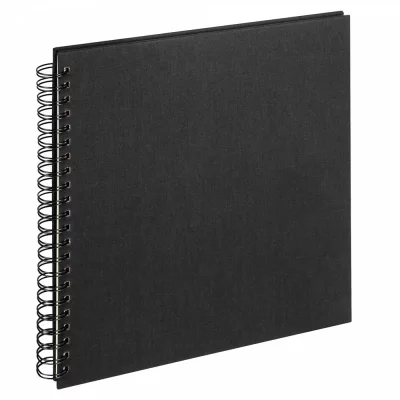 Spiraal fotoboek Cloth - 50 pagina's, 30x30 cm 30x30 cm | zwart