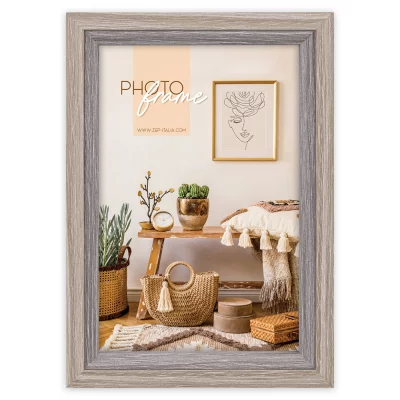 Houten kader Zara 10x15 cm | natuur-grijs | normaal glas (2 mm)