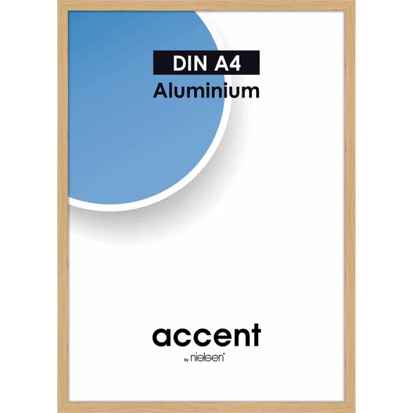 Alu Bilderrahmen Duo 21x29,7 cm (A4) | Eiche | Normalglas (2 mm)