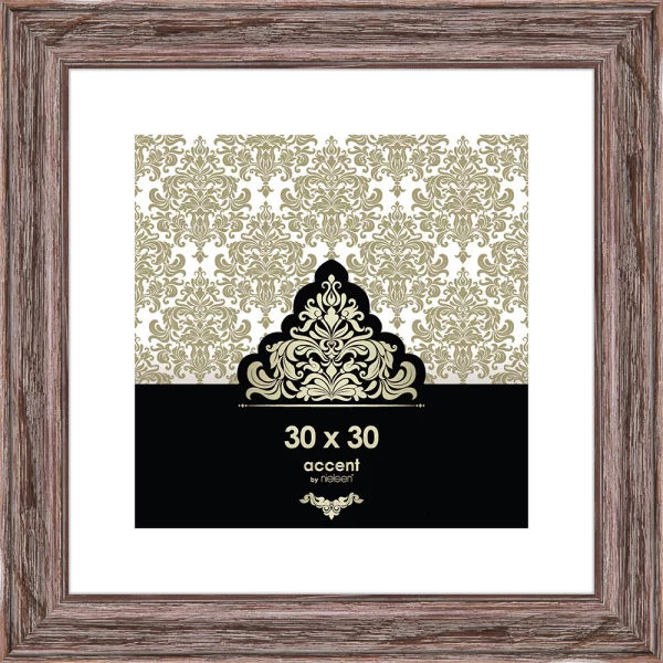 Cadre en bois Vintage 30x30 cm | brun | verre standard (2 mm)