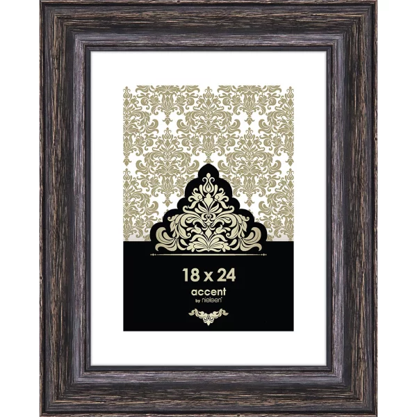 Cadre en bois Vintage 18x24 cm | noir | verre standard (2 mm)