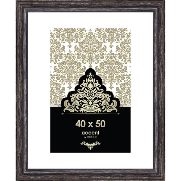 Cadre en bois Vintage 40x50 cm | noir | verre standard (2 mm)