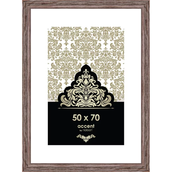 Cadre en bois Vintage 50x70 cm | brun | verre standard (2 mm)