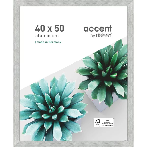 Cadre en aluminium Star 40x50 cm | argent mat | verre standard (2 mm)