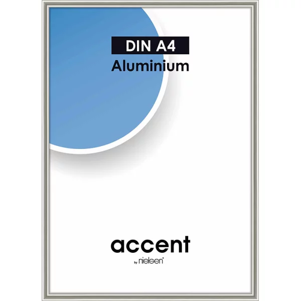 Cadre en aluminium Accent 10x15 cm | perle mercure | verre standard (2 mm)