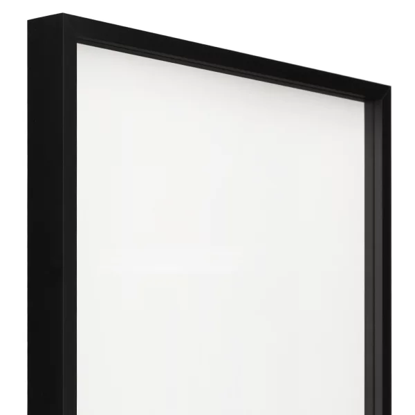 Alu-Bilderrahmen Barth NXT mit Distanzleiste, Serie 1131 18x24 cm | Schwarz matt | Normalglas (2 mm)