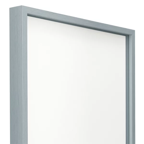 Alu-Bilderrahmen Barth NXT mit Distanzleiste, Serie 1131 18x24 cm | Nebelblau - Furnier Holzoptik | Normalglas (2 mm)