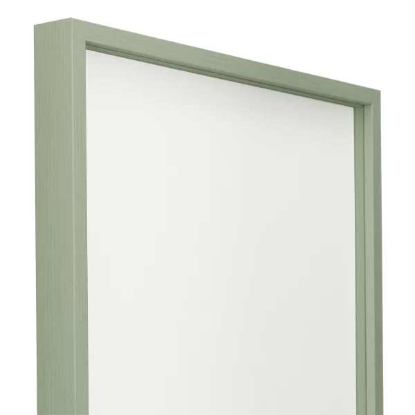 Alu-Bilderrahmen Barth NXT mit Distanzleiste, Serie 1131 - Maßanfertigung Lindgrün - Furnier Holzoptik | Normalglas (2 mm)