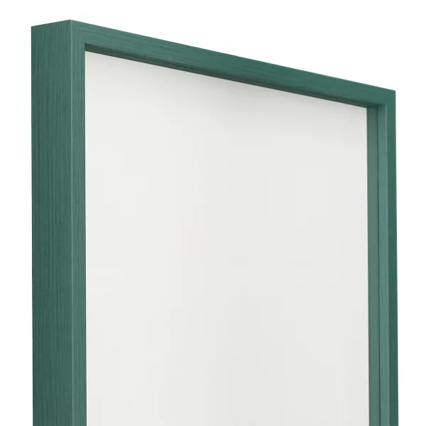Alu-Bilderrahmen Barth NXT mit Distanzleiste, Serie 1131 - Maßanfertigung Tannengrün - Furnier Holzoptik | Normalglas (2 mm)