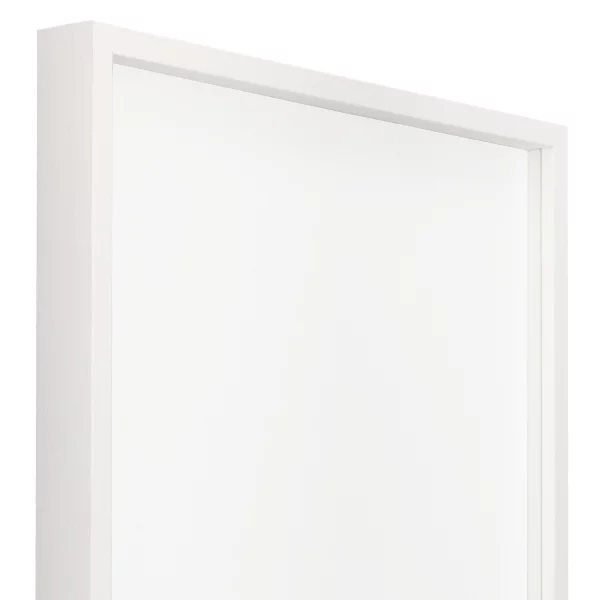 Alu-Bilderrahmen Barth NXT mit Distanzleiste, Serie 1131 - Maßanfertigung Weiß - Furnier Holzoptik | Normalglas (2 mm)