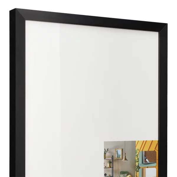 Alu Bilderrahmen Serie 1828 40x50 cm | Schwarz gebürstet | Normalglas (2 mm)