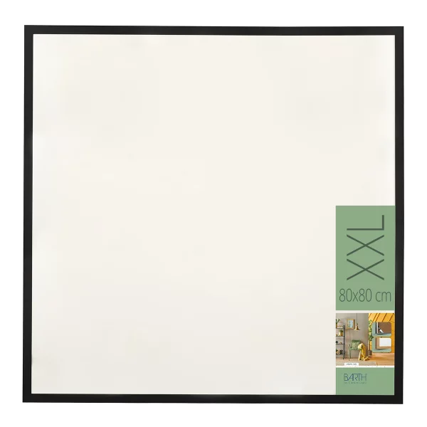 Alu Bilderrahmen BARTH - Serie 1828 XXL 80x80 cm | Schwarz | Acrylglas UV 90 (2 mm)