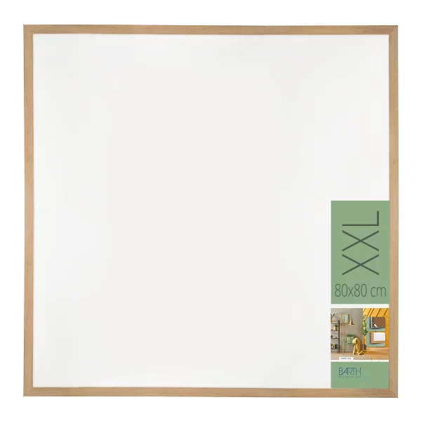 Alu Bilderrahmen BARTH - Serie 1828 XXL - Maßanfertigung Eiche Echtfurnier natur | Acrylglas UV 90 (2 mm)