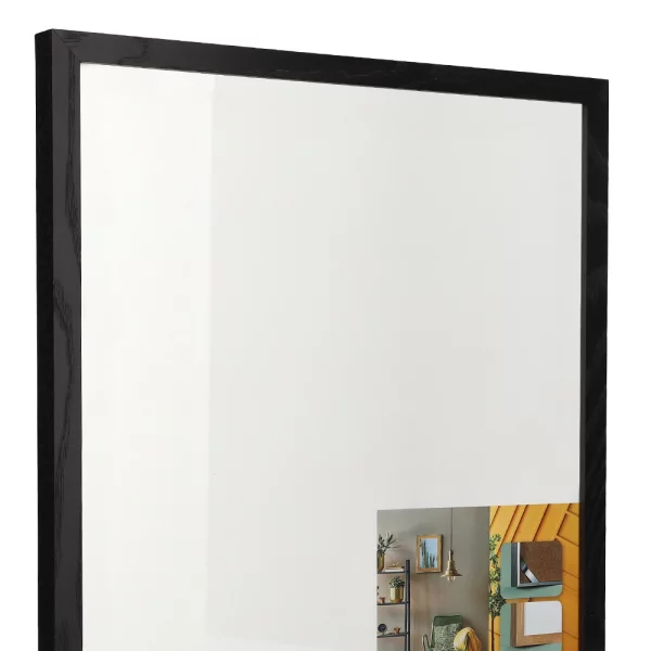 Holz Bilderrahmen BARTH - Serie 209 - Maßanfertigung Esche schwarz gefärbt | Normalglas (2 mm)