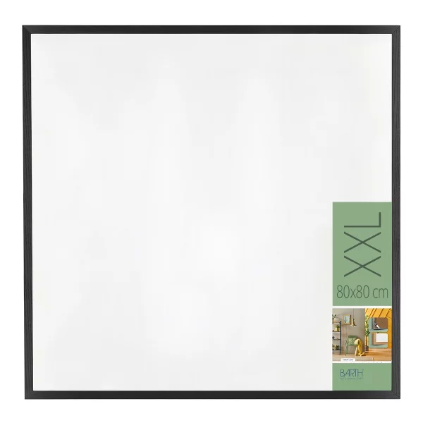 Holz Bilderrahmen BARTH - Serie 210 XXL - Maßanfertigung Esche schwarz gefärbt | Acrylglas UV 90 (2 mm)