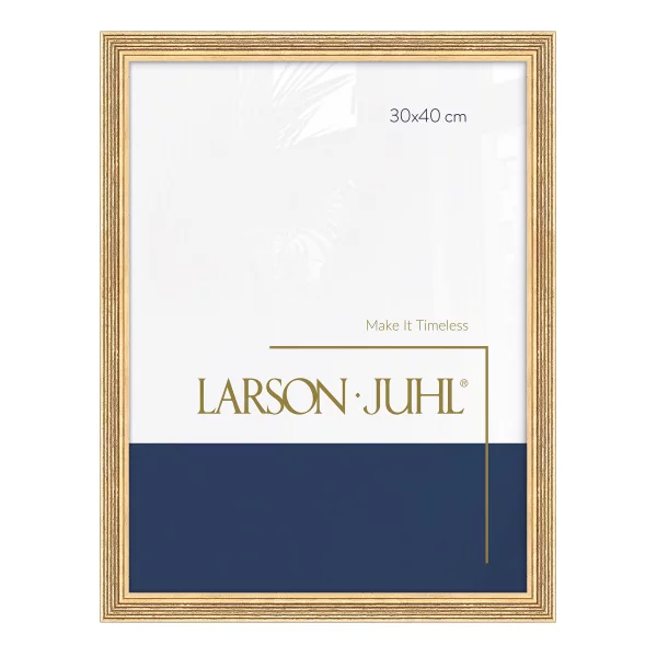 Houten fotolijst La Scala 2,1 op maat goud | normaal glas (2 mm)