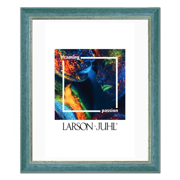 Cadre en bois AURA 1,5 - sur mesure bleu | verre standard (2 mm)