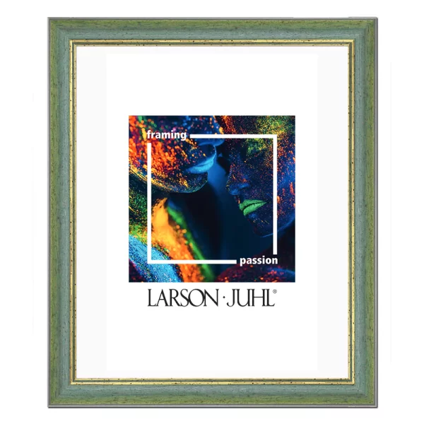 Cadre en bois AURA 1,5 13x18 cm | vert | verre synthétique (2 mm)