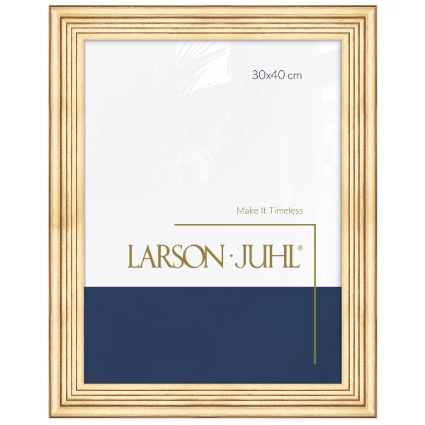 Holz-Bilderrahmen La Scala - 3,9 - Reverse Style 50x60 cm | Gold | Normalglas (2 mm)