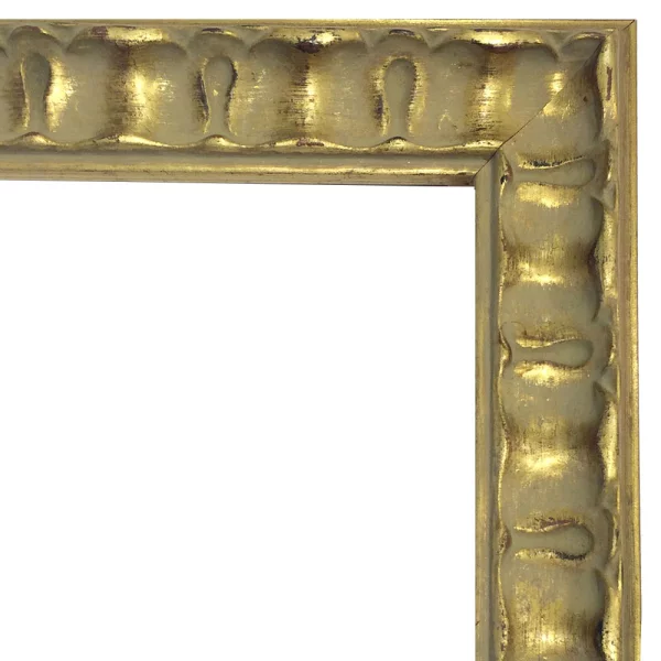 Cadre en bois CHATEAU 371 - sur mesure or | verre standard (2 mm)