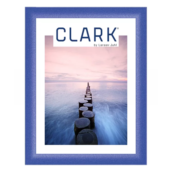 Cadre en aluminium série 411 - sur mesure bleu, revêtu par poudre | verre standard (2 mm)
