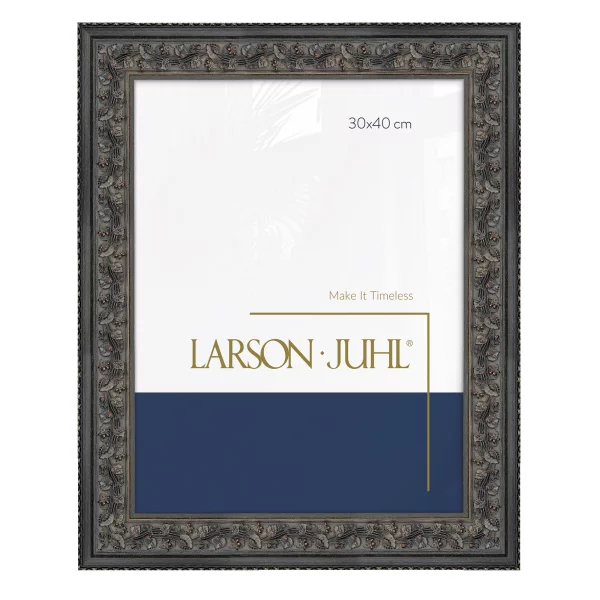 Barockrahmen MAREIS Ornament 5,1 42x59,4 cm (A2) | French Ebony mit Ornament | Normalglas (2 mm)