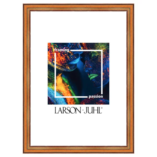 Cadre en bois Bosten 3,1 13x18 cm | brun avec bord en or | verre synthétique (2 mm)