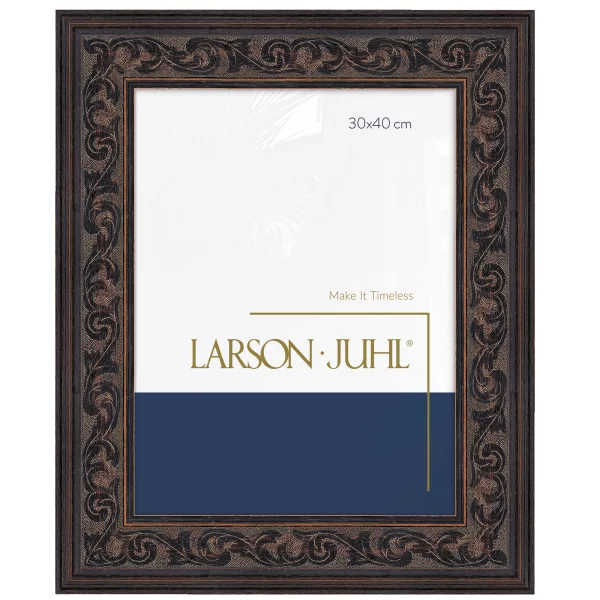 Cadre baroque MAREIS Ornament 6,8 13x18 cm | ébène français avec ornement | verre synthétique (2 mm)