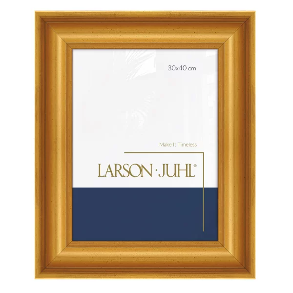 Holz Bilderrahmen ACADEMIE 7,6 42x59,4 cm (A2) | Gold | Normalglas (2 mm)