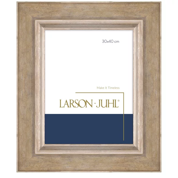 Cadre en bois LUCERNE 9,3 13x18 cm | ivoire avec bord en argent | verre synthétique (2 mm)
