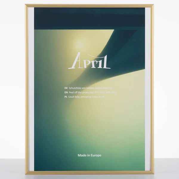 Cadre en aluminium Mercure 14,8x21 cm (A5) | or | verre artificiel