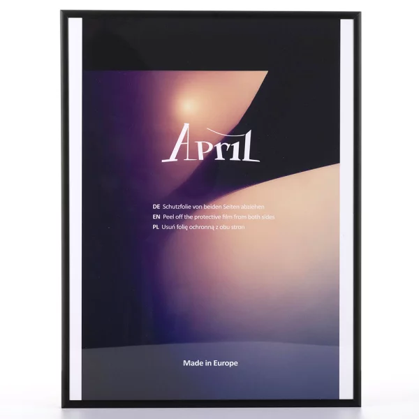 Cadre en aluminium Mercure 14,8x21 cm (A5) | noir | verre artificiel