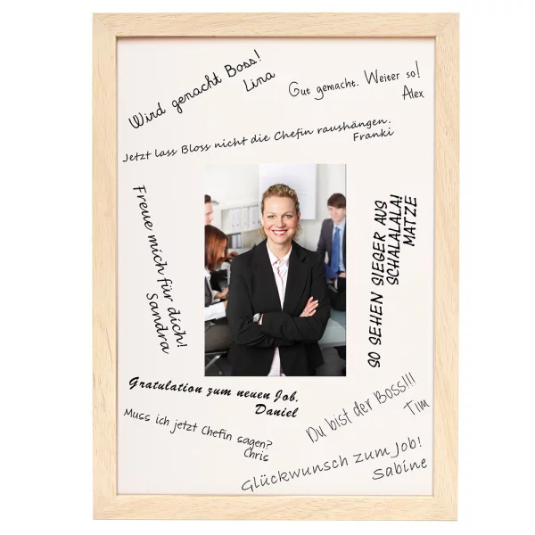 Cadre en bois signature - DIN A4 21x29,7 cm (A4) | naturel | verre standard (2 mm)