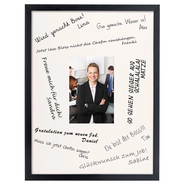 Cadre en bois signature - 30x40 cm 30x40 cm | noir | verre standard (2 mm)