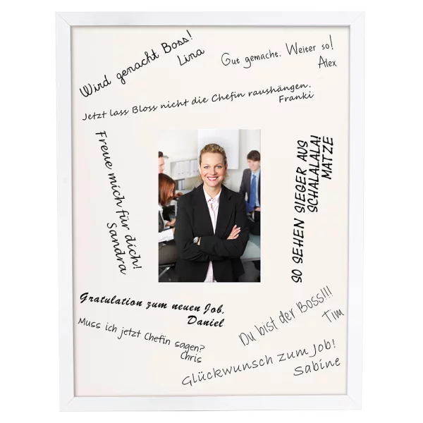 Cadre en bois signature - 30x40 cm 30x40 cm | blanc | verre standard (2 mm)