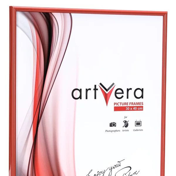 Cadre en plastique Malmö sur mesure rouge | verre standard (2 mm)