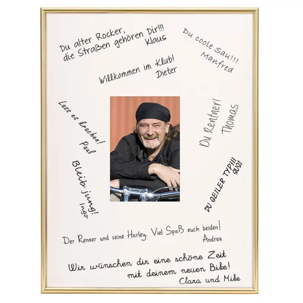 Signatur-Bilderrahmen aus Kunststoff - 30x40 cm 30x40 cm | Gold | Normalglas (2 mm)