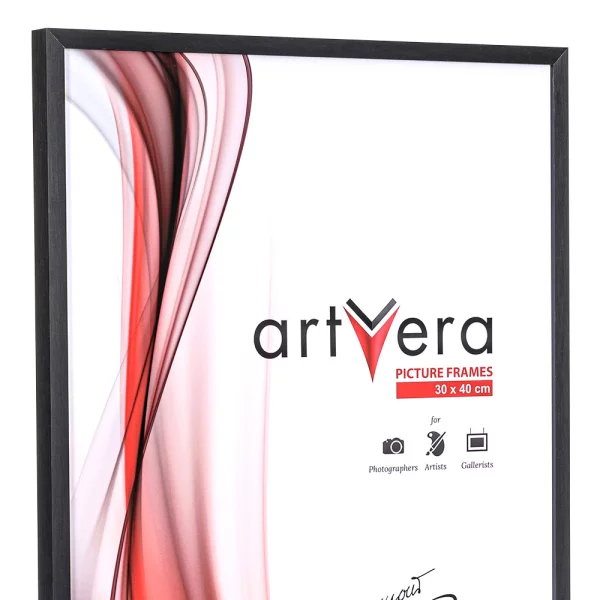Cadre en aluminium Gotland sur mesure noir mat | verre standard (2 mm)